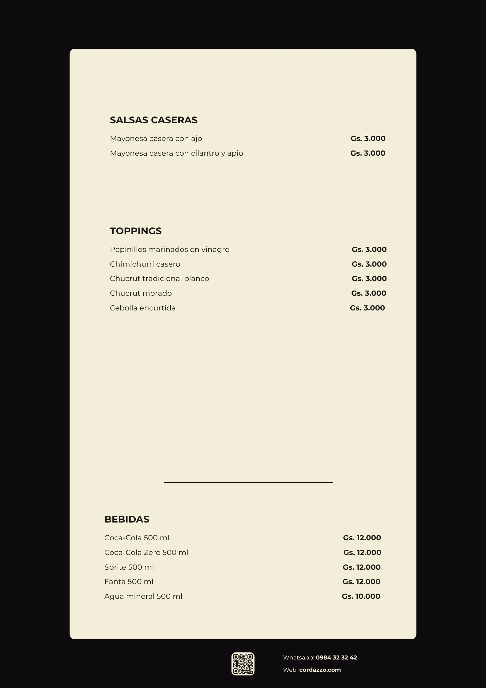 Pagina 3 del menu